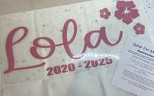 Camisa personalizada con flores planchadas para ir a la escuela clase de transferencia de 2025 hibisco School Etiqueta price