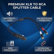 Cable divisor XLR Y 11,8 pulgadas sonido HiFi para mezcladores y altavoces Mixers price