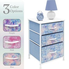 Mesita de noche Sorbus con 3 cajones - Mesita de noche con acento de almacenamiento - Colores tie-dye Habitación de bebé mesita price