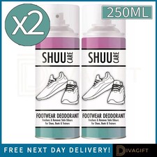 2 x SHUU & BOOT DESODORANTE SPRAY 250ML REMOVEDOR DE OLORES PARA ZAPATOS NEUTRALIZA EL OLOR Insoles y Cuidado y Spray price