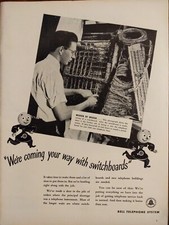 Anuncio impreso sistema telefónico Bell 1946 vintage.  Centralitas We're Coming Your Way Teléfono Switchboards price