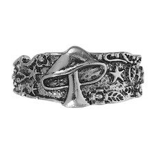 1 pieza Retro Multi-elementos Anillo de dedo Hoja de hongo Estrella Anillo Decoración de dedo Plateado Plata Anillo price