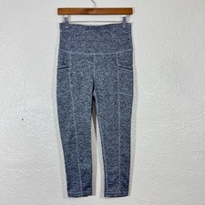 Leggings ebb & flow pequeños tiro alto gris jaspeado recortados capri bolsillos Y2K deportivos Shorts y Capri (de Exterior) price