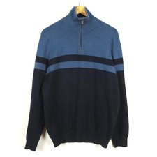 Jersey de hombre MASSIMO DUTTI talla XL azul cuarto cremallera cuello alto vi... Jersey de hombre price