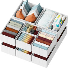 Organizador de Cajones Ropa Set 12 BlancoGris para Dormitorio o Guardería Set de dormitorio price