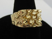 PEPITA DE DISEÑADOR CHAPADA EN ORO DE 14 QUILATES PARA HOMBRE #1, ANILLO CUADRADO TALLAS 5-13 Anillo de hombre price
