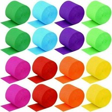 Rollo de serpentinas de papel crepé de 82 pies para fiesta cumpleaños boda colgante decoración hágalo usted mismo Crepe Papel price