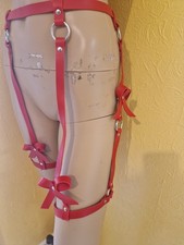 Ligas de pierna para mujer rojas imitación cuero cintura/muslo jaula cinturón/garter Garter Cinturón price