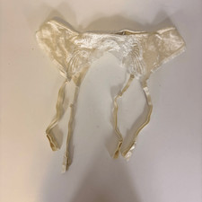 Cinturón liguero Christian Dior marfil seda encaje mediano Garter Cinturón price