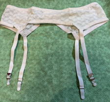 Cinturón liguero Lane Bryant para mujer de encaje blanco elástico gancho y ojos talla 50 ~ NUEVO Garter Cinturón price