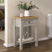 Consola Corona Gris 1 Cajón - Pino Macizo Mexicano Encerado Console Muebles price