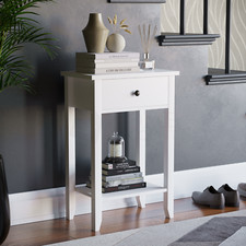 Mesa Consola 1 Cajón Blanco Almacenamiento Madera Sofá Lateral Pasillo Entrada Muebles Console Muebles price