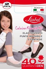 2 Pares De Calcetines 40 Guarida Fantasía Niña Eslásticos LIABEL 4040 Friends 40 Calcetines de niña price