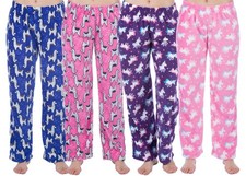 Niña Polar Salón Pantalones Infantil Pijama Suave Cálido Unicornio Llama Pijama de niña price