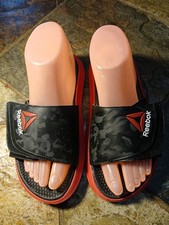 Sandalias sin cordones Reebok Delta Flow rojas y negras camufladas para niños talla 4 Slippers y Sandals de niño price