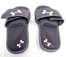 Sandalia Under Armour Slides Niños Negro Blanco Logo Informal 4-D Espuma Juvenil Talla 11 Slippers y Sandals de niño price