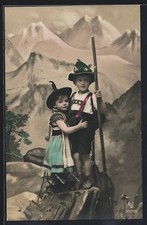 Foto postal GL Co No. 3007 /6: niño en pantalones de cuero con sombrero... Pantalones de niño price