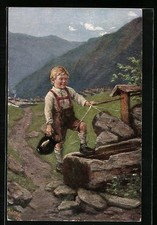 Postal de artista Raphael Tucks & Sons n.º 3219: niño en pantalones de... Pantalones de niño price
