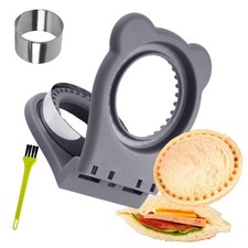 Sellador para sándwichera sin incrustaciones - Cortador PBJ sin corteza, gris redondo Sandwich Makers price