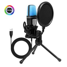 Microfono Condensador De Estudio Profesional Para PC Youtubers Podcast Juegos EE. UU. Micrófono de estudio price