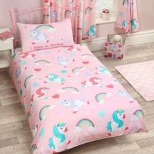 I BELIEVE IN UNICORNS Funda Nórdica Infantil Set Arcoíris Rosa Single Set de funda nórdica price