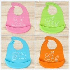 Limpie los baberos de silicona para bebés babero de alimentación niños enrollable bolsillo para recoger alimentos Alimentación Bib price