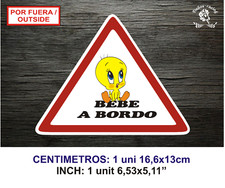 LBB132 Bebe A Bordo Piolin Sticker Vinilo Decal Vinyl Aufkleber Adesivi Autocoll A Bordo price