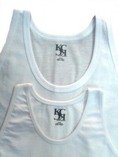 Pack de 2 camisetas blancas Kevin Collection para niños, camiseta sin mangas Tirantes Top/ Camiseta Interior de niño price