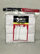 Camiseta interior V Sport 3 Pk niños blanca rasgada tanques etiqueta libre talla L (14/16) Tirantes Top/ Camiseta Interior de niño price