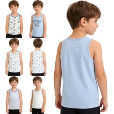 Kids Boys Tank Top Outdoor Undershirt Stretchy Vest Casual Tee Activewear Tops Tirantes Top/ Camiseta Interior de niño price