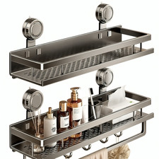 Estante de baño con ventosa sin taladro soporte de pared de aluminio estante de almacenamiento ducha Baño Estante price