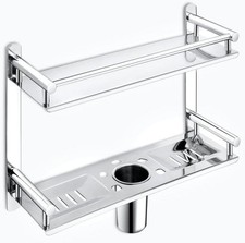 Estante de Baño, Estante de Baño de Acero Inoxidable Montado en Pared Ducha Almacenamiento Baño Estante price