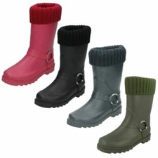 Niña Spot On Informal Anillo Tira sin Cordones Botas de Agua X1R038 Botas de niña price