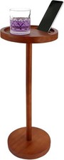 Mesa auxiliar de pedestal de madera pequeñas mesas de centro redondas con soporte para teléfono y Side Mesa price