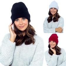 Gorro De Chenilla Forrado De Franela Para Damas Soft Knitted Turn Up Beanie Hats Beanie de mujer price