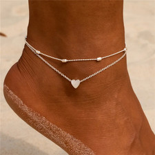 Nueva Moda Bohemia Simulada Perla Cadena Boda Tobillera Pulsera para Mujer Gol Anklet price