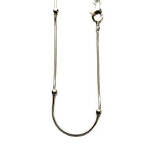 Tobillera estación bola cadena serpiente plata esterlina 925 talla 9 pulgadas Anklet price