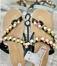 Sandalias De Verano Para Mujeres Zapatillas De Moda Casual talla 8 pequeñas como 7 De Exterior Sandals price