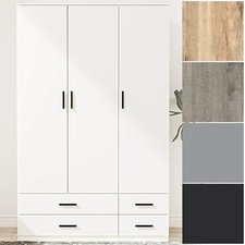 Armario 3 Puertas 4 Cajones Estante de Almacenamiento Colgante Armario Dormitorio Muebles Modernos Armario price