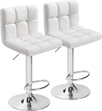 Juego de 2 Taburetes De Bar Con Respaldo Bancos Para Barra De Cocina Sillas Blancas Bar Taburete price