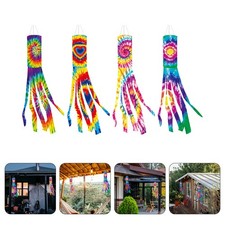 4 piezas calcetines de viento para exteriores de alta resistencia Windsock tie dye para exteriores Calcetines (de Exterior) price
