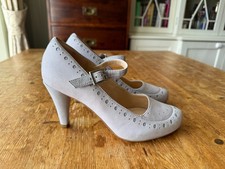 ZAPATOS DE TACÓN ALTO DE CUERO GRIS CLARKS UK 4 D STILETTO DALIA MILLIE NOCHE INTELIGENTE Evening Zapatos price