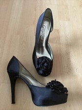 Zapatos negros de ocasión/noche talla 4 usados una vez Evening Zapatos price