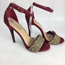 Definiciones Borgoña Gema Adornada Tacones Altos Reino Unido 5 UE 38 Noche Fiesta Zapatos Evening Zapatos price