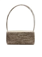 Bolso de noche plateado/dorado con cuentas forro satinado. Cierre de cremallera Evening Bolso price