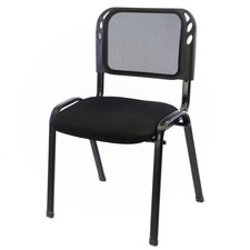 Silla de oficina silla de conferencia silla de visitante asiento acolchado negro apilable Oficina para Visitantes Silla price