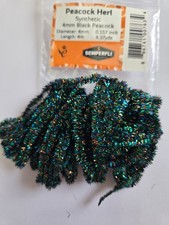 Synthetic Peacock Herl Chenille 4mm " Black Peacock " body for Flies Chenille price