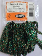 Synthetic Peacock Herl Chenille 4mm " Green Peacock " body for Flies Chenille price