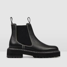 Jo Mercer Raleigh Black Leather Chelsea Ankle Boots Contrast Stitch Size EU 40 Botas de mujer price