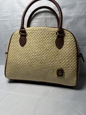 Bolso de Mano Etienne Aigner Tejido de Paja Beige Marrón Asa Superior Bolso de Verano Bolsos price